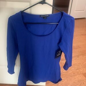 Boston Proper Royal Blue T shirt- mid sleeve, new!